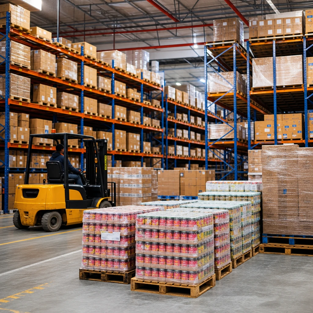 Finished goods warehouse ready for export